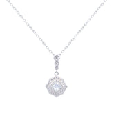 Asfour Crystal Chain Necklace With Decorative Pendant In 925 Sterling-ND0434